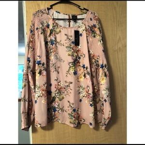 NWT Floral Chiffon Blouse